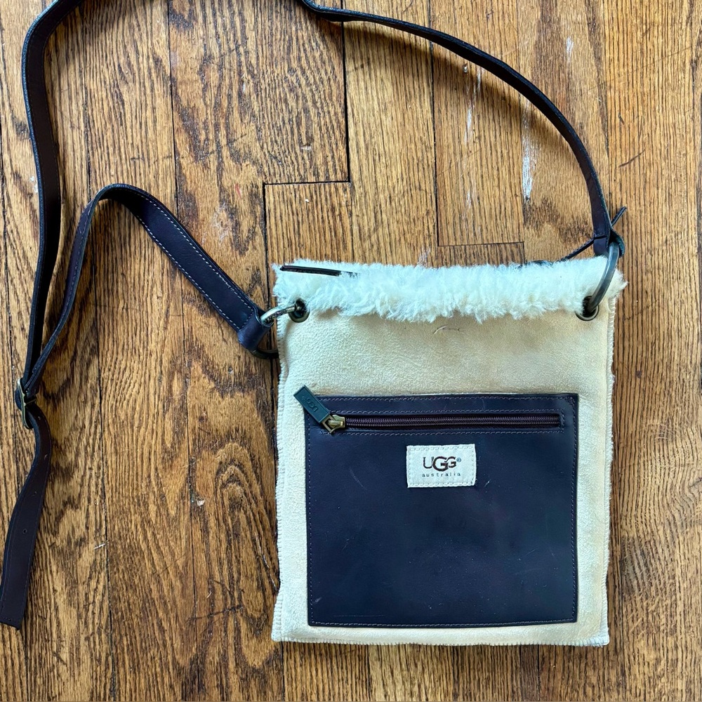 UGG Crossbody Bag in Cream and Brown